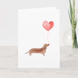 Dachshund Valentijns  Card, Dog Valentijns Feestdagen Kaart
