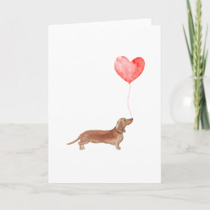 Dachshund Valentijns  Card, Dog Valentijns Feestdagen Kaart