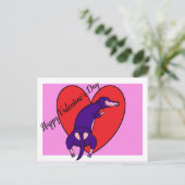 Dachshund-Valentijnsdag Briefkaart (Staand voorkant)