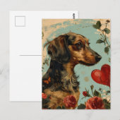 Dachshund  Valentijnsdag Briefkaart (Voorkant / Achterkant)