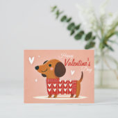 Dachshund-Valentijnsdag Briefkaart (Staand voorkant)