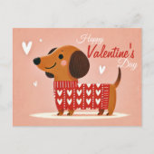 Dachshund-Valentijnsdag Briefkaart (Voorkant)