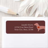 Dachshund-Valentijnsdag Etiket (Insitu)