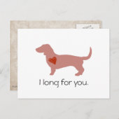 Dachshund-Valentijnsdag Feestdagenkaart (Voorkant / Achterkant)