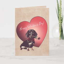 Dachshund Valentijnsdag Kaart