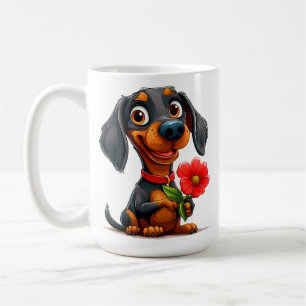 🐶 Dachshund Valentijnsdag Liefde Cadeau voor Hond Koffiemok