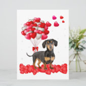 Dachshund Valentijnsdag Out Heart Hondenliefhebber Menu (Staand voorkant)