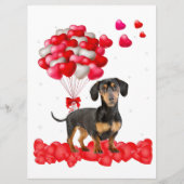 Dachshund Valentijnsdag Out Heart Hondenliefhebber Menu (Voorkant)