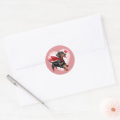 Dachshund Valentijnsdag Sticker Schattig (Envelop)
