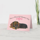Dachshund Valentijnse kaart (Voorkant)