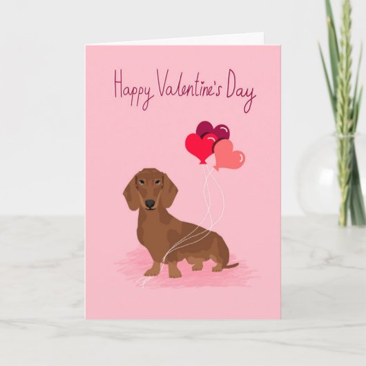 Dachshund-Valentijnse kaart - doxie-liefde (Voorkant)