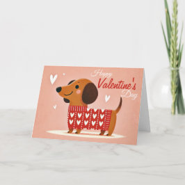 Dachshund Valentijnskaart Kaart