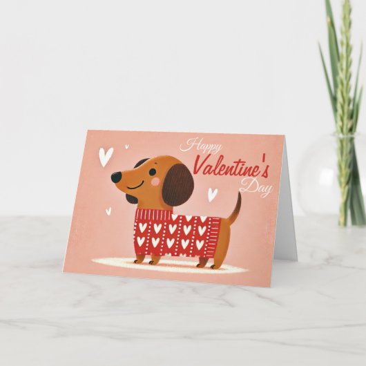 Dachshund Valentijnskaart Kaart (Voorkant)