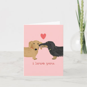 Dachshund Valentijnskeer Cute Honden Valentijnsdag Feestdagen Kaart