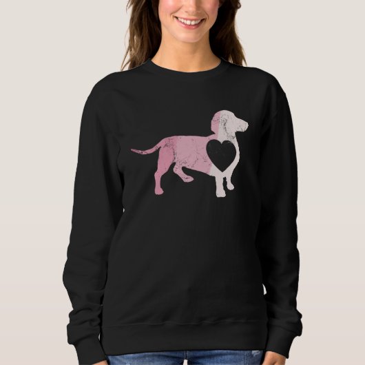 Dachshund Valentines Day Cupid Love Dog Trui (Voorkant)