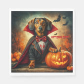 Dachshund Vampire Halloween Servet (Voorkant)