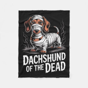 Dachshund van dode grappige hond Halloween mummie Fleece Deken