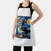 Dachshund van gogh sterrenhemel halloween Grappig Schort (Insitu)