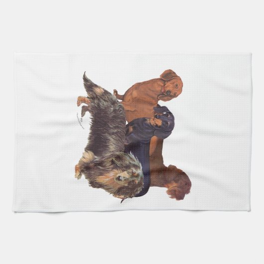 Dachshund Varieties Theedoek (Horizontaal)