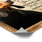 Dachshund vergeet nooit wie je bent poster (Hoek)