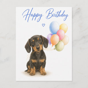 Dachshund Verjaardag Briefkaart
