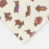 Dachshund verjaardag fleece deken (Hoek)