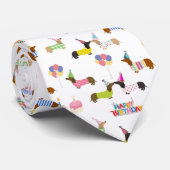 Dachshund Verjaardag Stropdas (Opgerold)