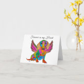 Dachshund verlies van een huisdier condoleance kaa kaart (Gele Bloem)