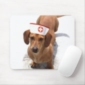 Dachshund-verpleegster mousepad muismat (Met muis)
