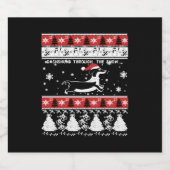 DACHSHUND VIA DE SNEEUW SPARKLING WIJNETIKET (Enkel label)