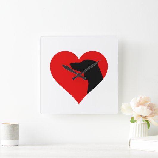 Dachshund Vierkante Klok (Huis)