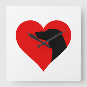 Dachshund Vierkante Klok