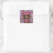 Dachshund Vierkante Sticker (Tas)