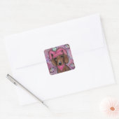 Dachshund Vierkante Sticker (Envelop)