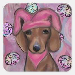 Dachshund Vierkante Sticker