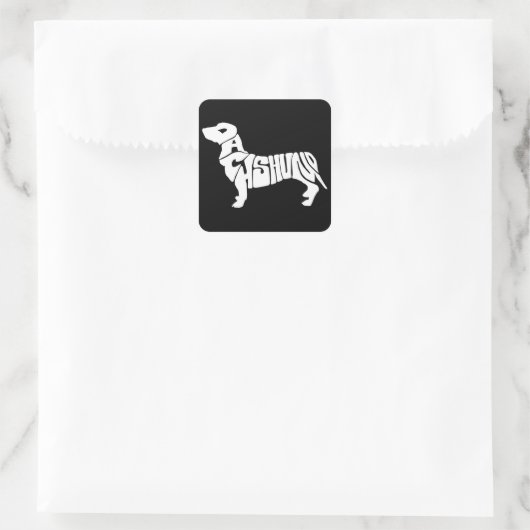 Dachshund Vierkante Sticker (Tas)
