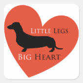 Dachshund Vierkante Sticker (Voorkant)