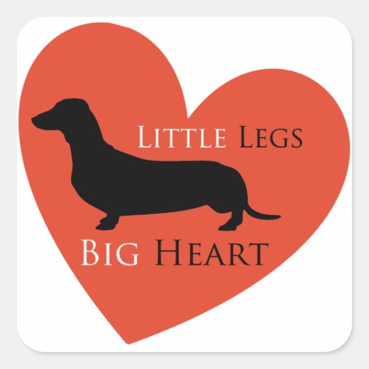 Dachshund Vierkante Sticker (Voorkant)