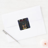 DACHSHUND VIERKANTE STICKER (Envelop)