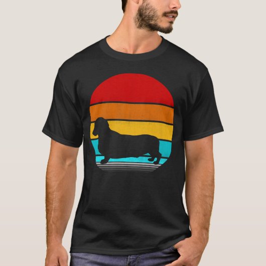 dachshund vinatge t-shirt (Voorkant)
