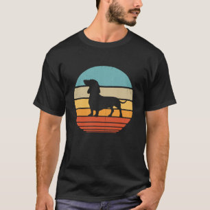 Dachshund Vintage Silhouet Retro Cadeaus Hond Lief T-shirt