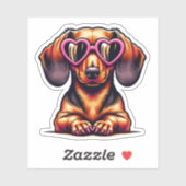 Dachshund Vinyl Sticker - Hartbril (Vel)