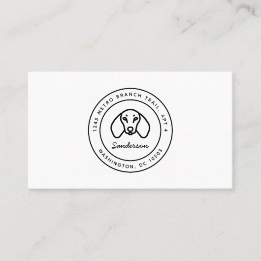 Dachshund-Visitekaartje Visitekaartje (Voorkant)