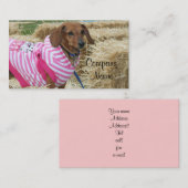 Dachshund-visitekaartjes Visitekaartje (Voorkant / Achterkant)