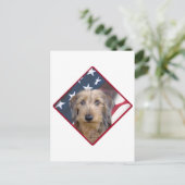 Dachshund Vlag 2 Briefkaart (Staand voorkant)