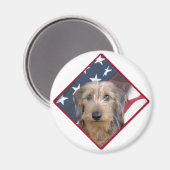 Dachshund Vlag 2 Magneet (Voorkant / Achterkant)