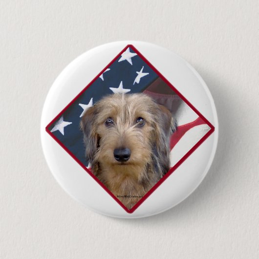 Dachshund Vlag 2 Ronde Button 5,7 Cm (Voorkant)
