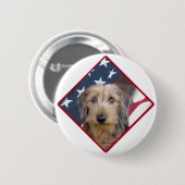 Dachshund Vlag 2 Ronde Button 5,7 Cm (Voorkant /achterkant)