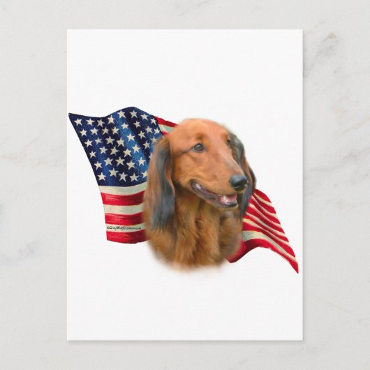 Dachshund Vlag Briefkaart (Voorkant)