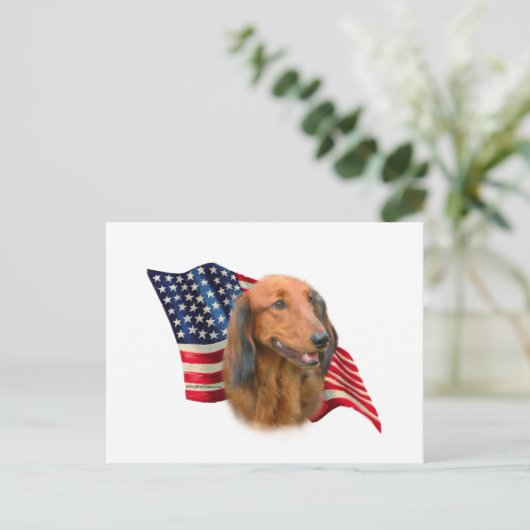 Dachshund Vlag Briefkaart (Staand voorkant)